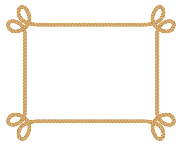 Vintage rope frame — Stock Vector