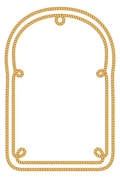 Vintage rope frame — Stock Vector