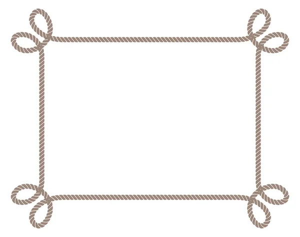 Vintage touw frame — Stockvector