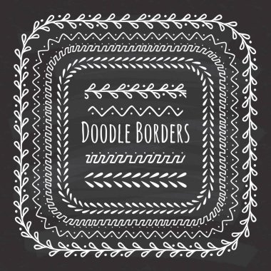 Doodle dekoratif sınırları