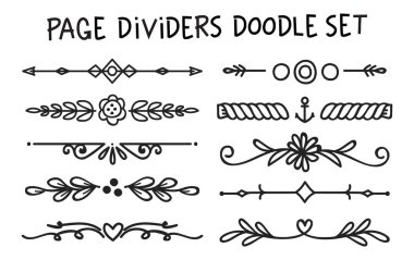 Set of page divider  clipart