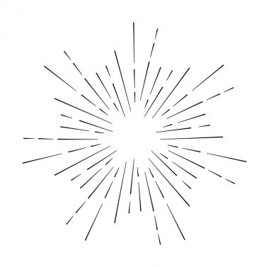Yıldız patlaması tasarım öğesi 