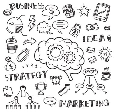 iş temalı doodle