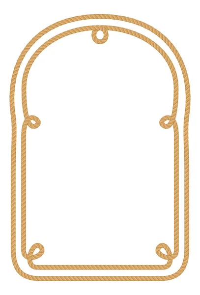 Vintage rope frame — Stock Vector