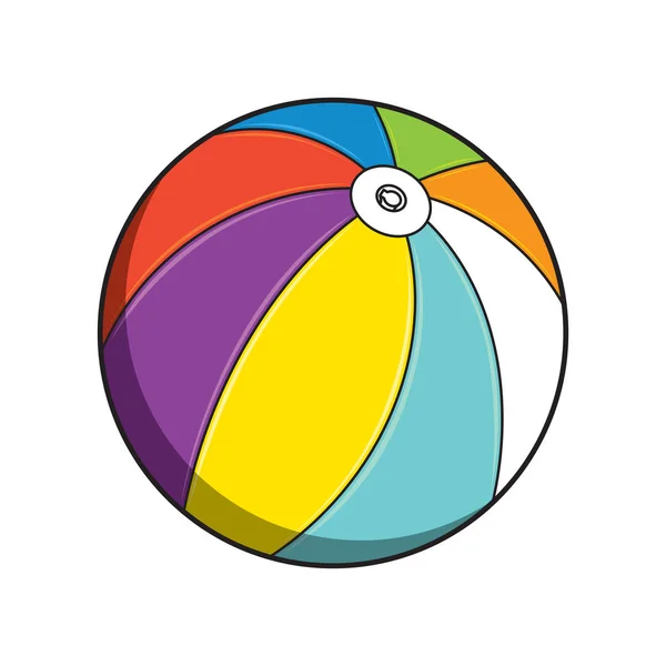 Beach ball isolato — Vettoriale Stock