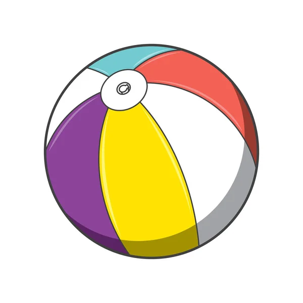 Beach ball isolato — Vettoriale Stock