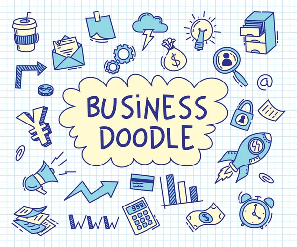 Aantal business-doodle — Stockvector