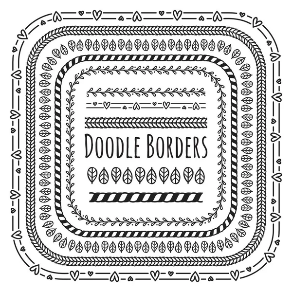 Doodle dekorative grenser – stockvektor