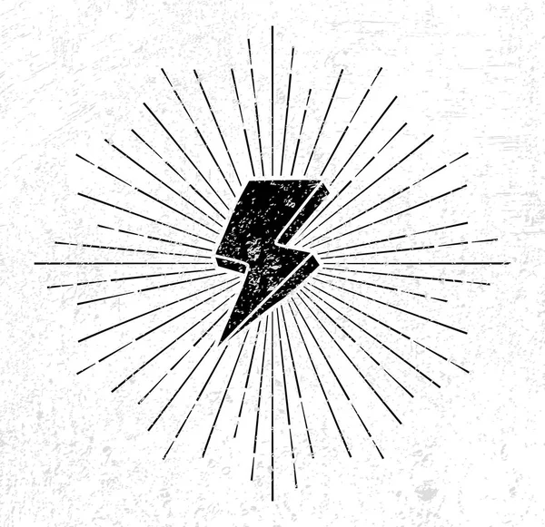 Símbolo de trueno vintage — Archivo Imágenes Vectoriales
