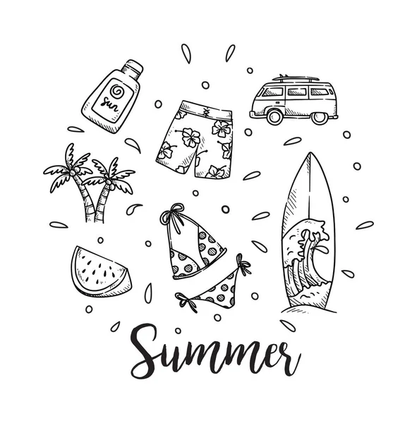 Tema vacaciones de verano fondo — Vector de stock