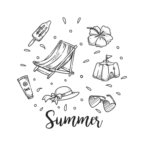 Verão férias tema fundo — Vetor de Stock