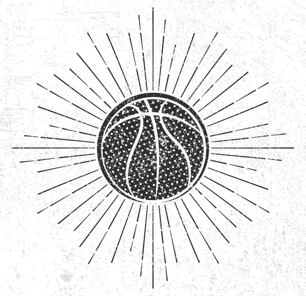 Vintage kosárlabda — Stock Vector