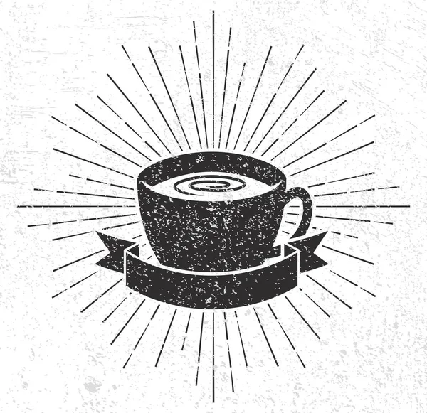 Copa de café Vintage — Vector de stock