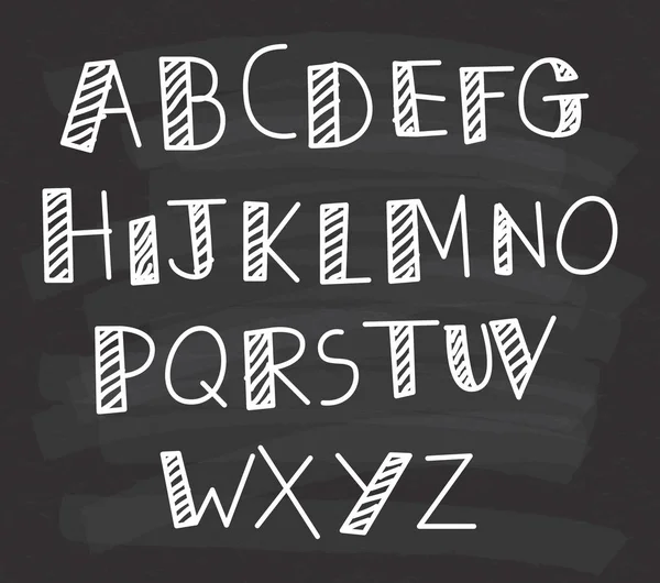 Alfabeto doodle isolato — Vettoriale Stock