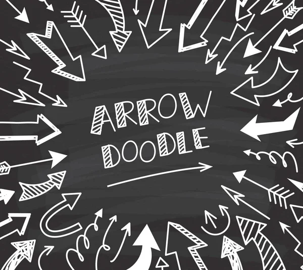Arrows doodle background — Stock Vector