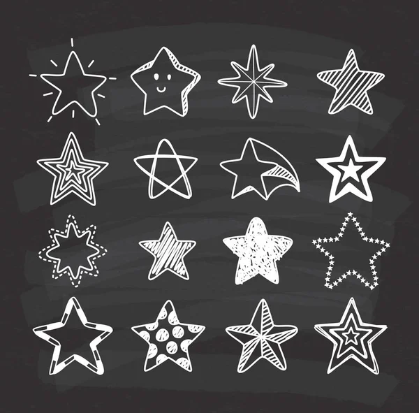 Elemento estrella dibujado a mano — Vector de stock