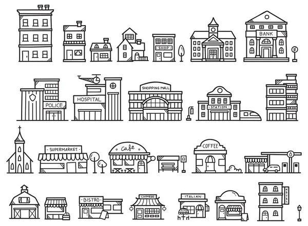 Hoş binanın doodle kümesi