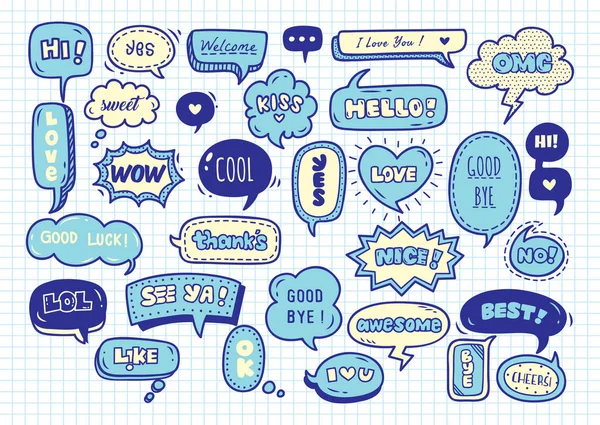 Speech bubbles seamless background — Stock Vector