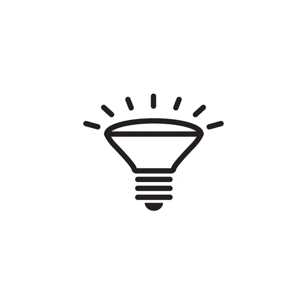 Ícone de lâmpada isolada — Vetor de Stock