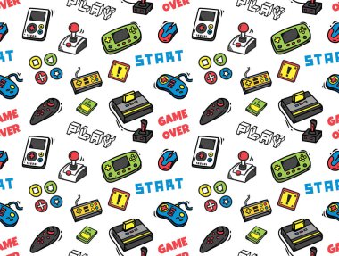 Video game seamless background clipart