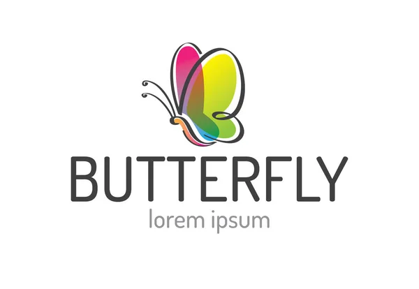 Modello logo farfalla — Vettoriale Stock