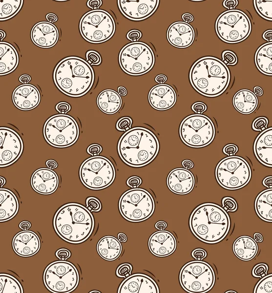 Vintage clock seamless background — Stock Vector