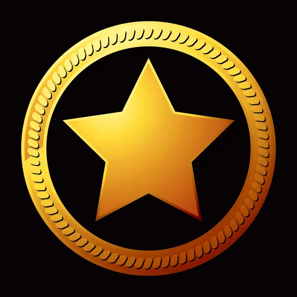 Icono de estrella de oro aislado — Vector de stock