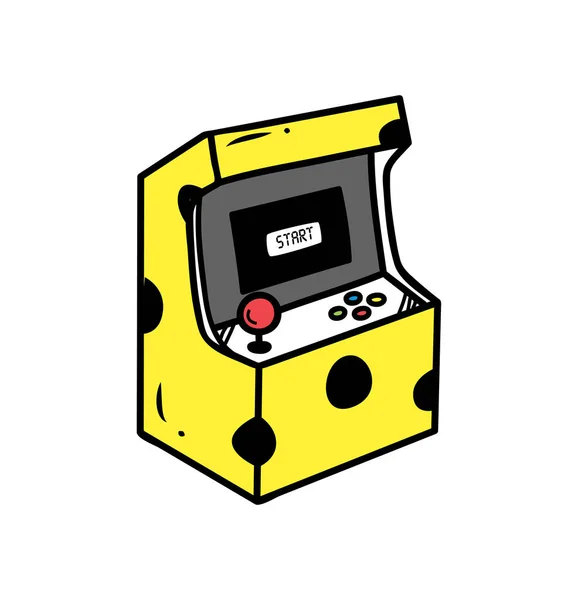 Video juego retro doodle — Vector de stock