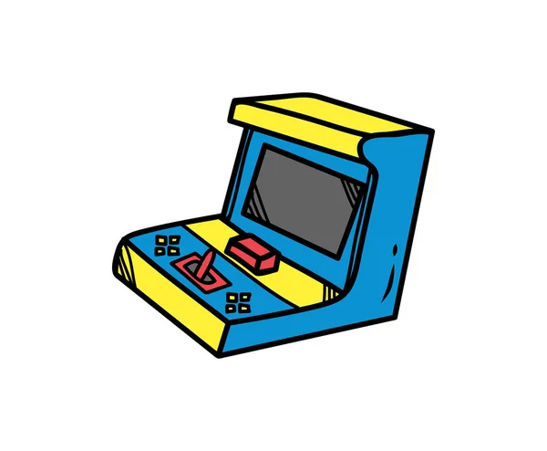 Video juego retro doodle — Vector de stock