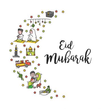 Eid mubarak doodle