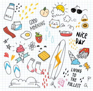 Kağıt arka plan üzerinde renkli karalamalar ayarla