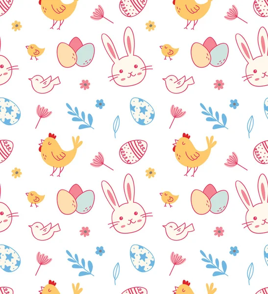 Easter Seamless Background Vector Illustration — Stock Vector