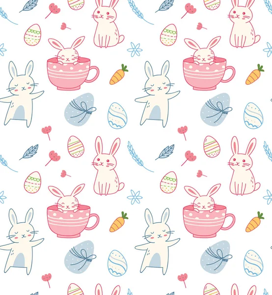 Ostern Nahtloser Hintergrund Vektorillustration — Stockvektor