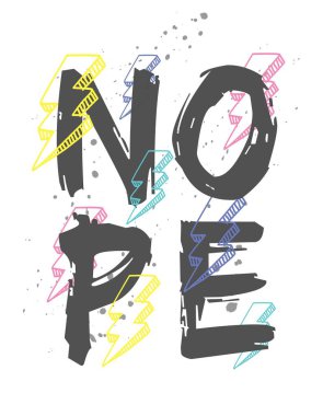 Hayır t-shirt tasarım teklif, vektör çizim 