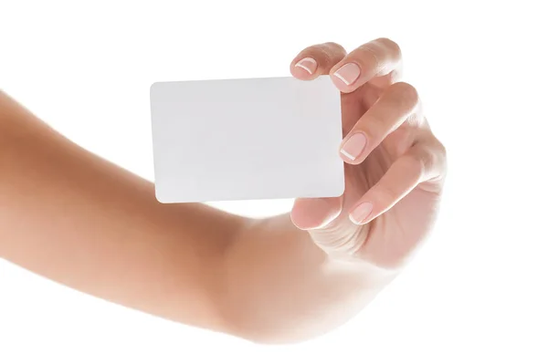 Hand holding card Stock Image