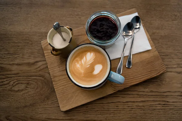 Cappuccino, panna cotta — Fotografia de Stock