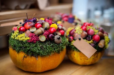 Sonbahar bitki dekorasyon.