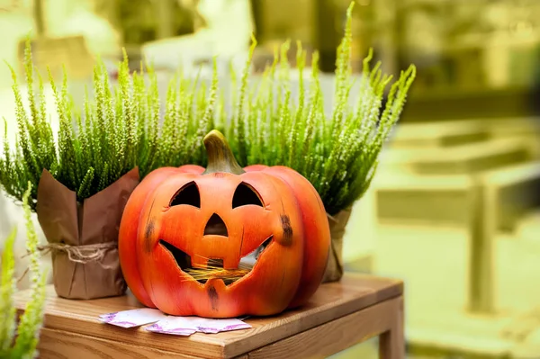 Outono decoração do dia das bruxas — Fotografia de Stock
