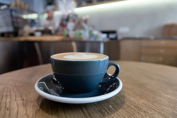 Cappuccino in coffeeshop — Stok fotoğraf