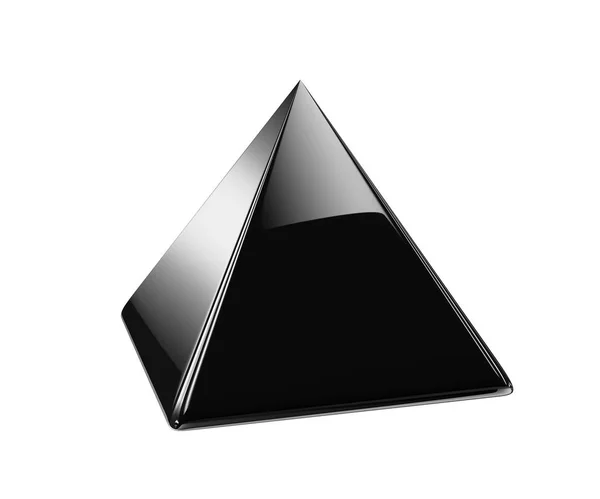 Svarta glansiga pyramid — Stockfoto
