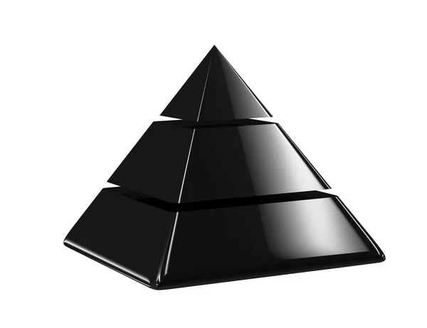 Piramide nera lucida — Foto Stock