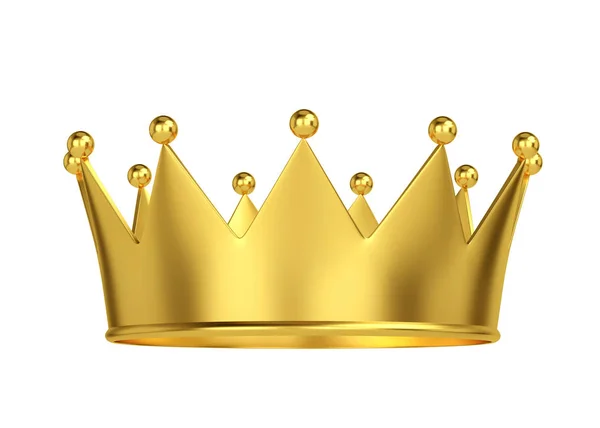 Altın taç beyaz izole