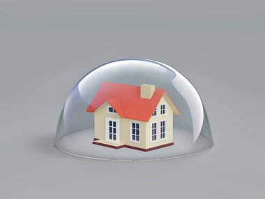 Ev güvenliği. Ev cam kubbesi altında