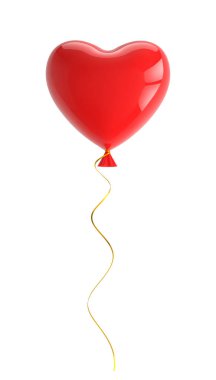 Kırpma yolu ile kalp şeklinde kırmızı balon