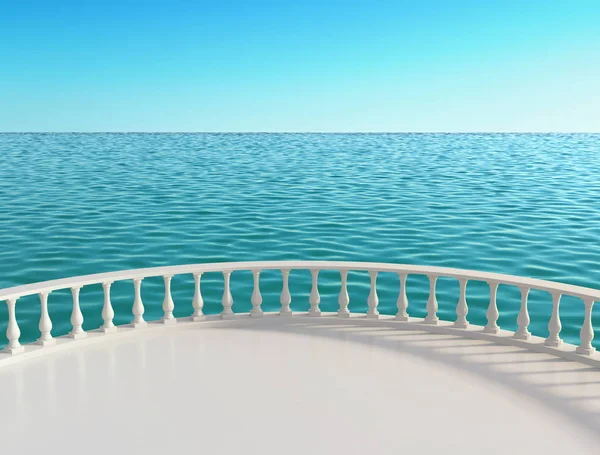 Sea view terrace at the hotel — Stock Photo, Image