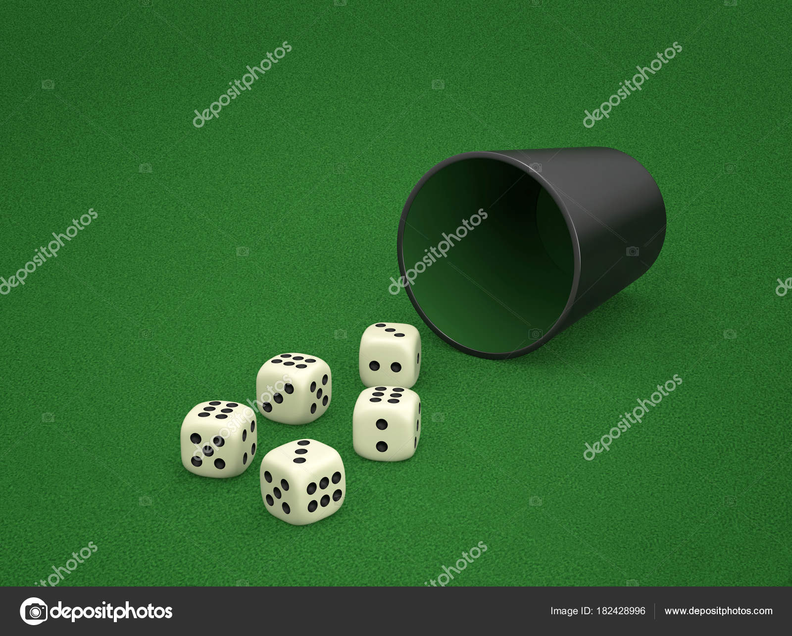 Dice game. Combination of dice Full House — Stock Photo © ptasha