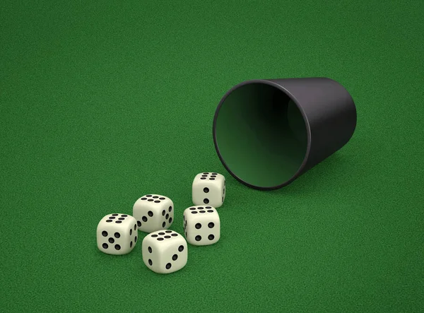 Dobbelspel. Combinatie van dobbelstenen - Poker — Stockfoto