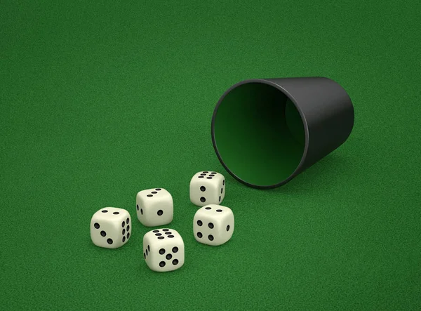 Dobbelspel. Combinatie van dobbelstenen - kans, twee paren van dobbelstenen — Stockfoto