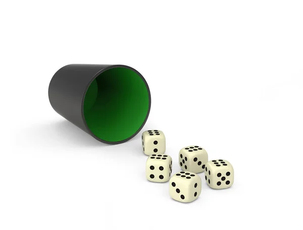 Dobbelspel. Combinatie van dobbelstenen - Poker — Stockfoto