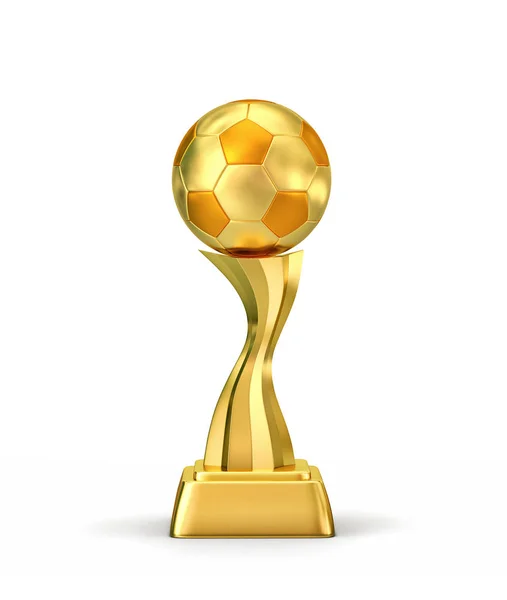 Золотой мяч, призы за футбол — стоковое фото